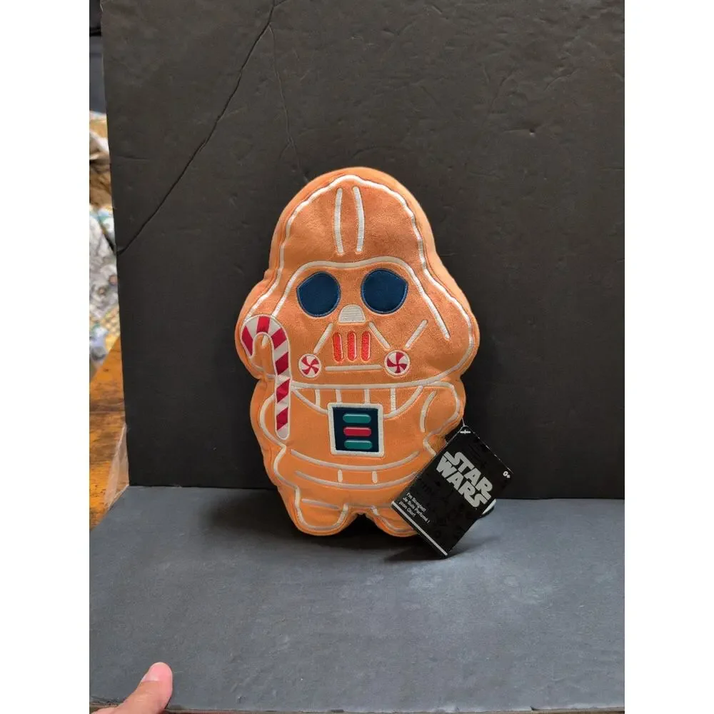 Disney Parks Darth Vader Holiday Cookie Plush Star Wars Gingerbread‎ W/Orig Tag